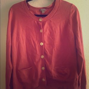 ‼️2/$18‼️ J Jill coral cardigan sweater